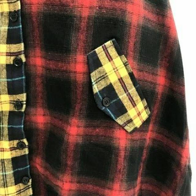 Drughoney★新品★チェック切替ヘムカットスカート/赤 < 女性ファッション  Drughoney★新品★チェック切替ヘムカットスカート/赤 < 女性ファッションの