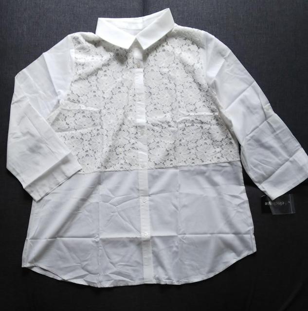 LL★clochette★胸元透けレースブラウス★大きいサイズ★送料無料 < 女性ファッション  LL★clochette★胸元透けレースブラウス★大きいサイズ★送料無料  < 女性ファッションの