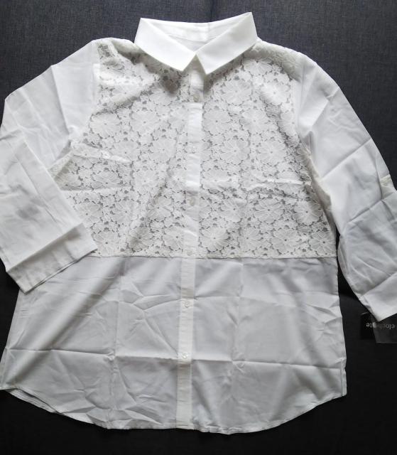 LL★clochette★胸元透けレースブラウス★大きいサイズ★送料無料 < 女性ファッション  LL★clochette★胸元透けレースブラウス★大きいサイズ★送料無料 < 女性ファッションの