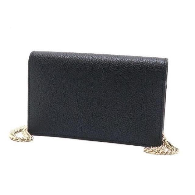 ◆ 新品 本物 ◆ GUCCI グッチ チェーンウォレット レザー 黒 ブラック ショルダーバッグ 保存袋 箱 人気 598211 < ブランド  ◆ 新品 本物 ◆ GUCCI グッチ チェーンウォレット レザー 黒 ブラック ショルダーバッグ 保存袋 箱 人気 598211 < ブランドの
