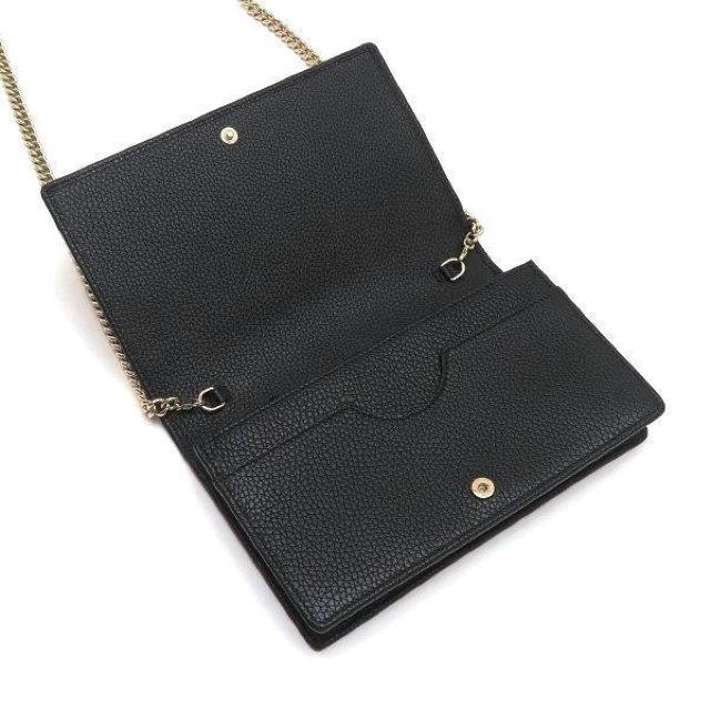 ◆ 新品 本物 ◆ GUCCI グッチ チェーンウォレット レザー 黒 ブラック ショルダーバッグ 保存袋 箱 人気 598211 < ブランド  ◆ 新品 本物 ◆ GUCCI グッチ チェーンウォレット レザー 黒 ブラック ショルダーバッグ 保存袋 箱 人気 598211 < ブランドの