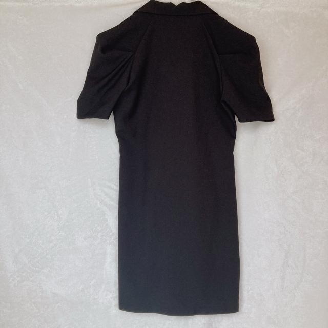 EMODA 半袖 ラグラン ボタンアップ シャツワンピース F 袖タック 黒 N2m < ブランド EMODA 半袖 ラグラン ボタンアップ シャツワンピース F 袖タック 黒 N2m < ブランドの