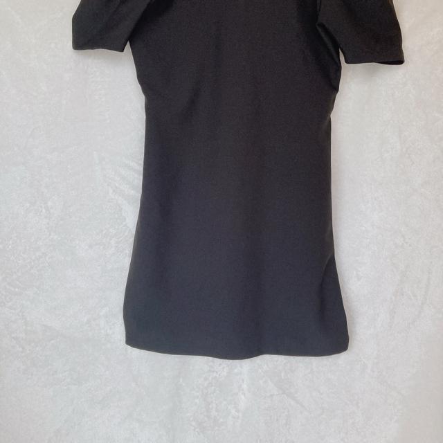 EMODA 半袖 ラグラン ボタンアップ シャツワンピース F 袖タック 黒 N2m < ブランド EMODA 半袖 ラグラン ボタンアップ シャツワンピース F 袖タック 黒 N2m < ブランドの