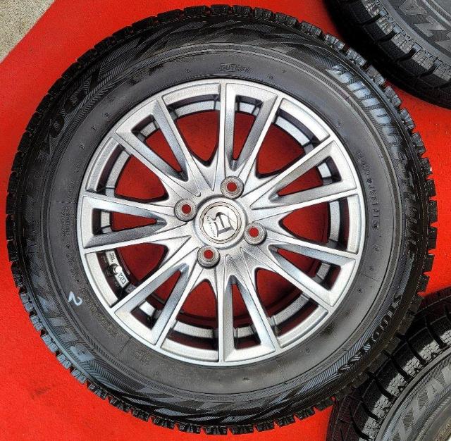 Aphrodite ホイール14インチ5.5j 4穴/100 +50 スタッドタイヤ付き4本セット BLIZZAK REVO G < 自動車/バイク Aphrodite ホイール14インチ5.5j 4穴/100 +50 スタッドタイヤ付き4本セット BLIZZAK REVO G < 自動車/バイク