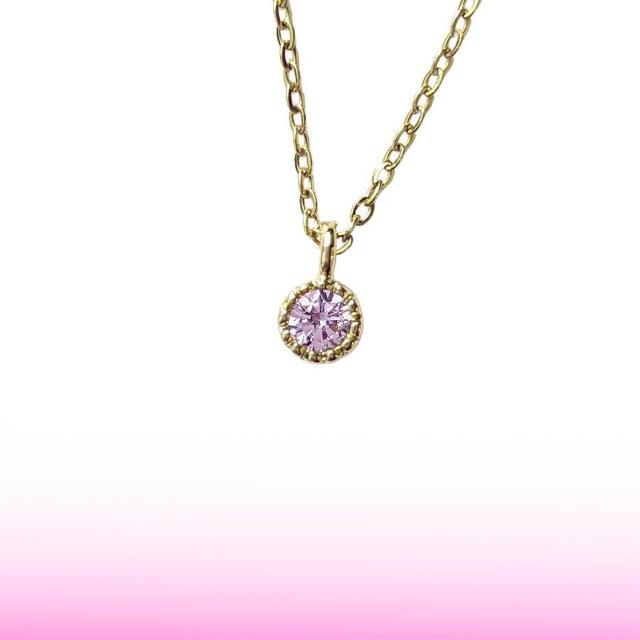 送料無料 即買い:ピンクCZシンプルネックレス < 女性アクセサリー/時計 送料無料 即買い:ピンクCZシンプルネックレス < 女性アクセサリー/時計の