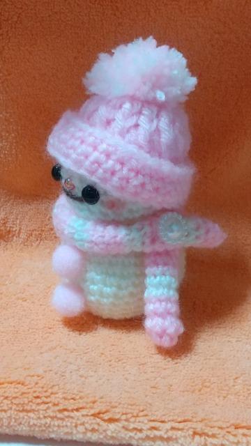 雪だるま*編みぐるみ(ピンク) < ペット/手芸/園芸 雪だるま*編みぐるみ(ピンク) < ペット/手芸/園芸の