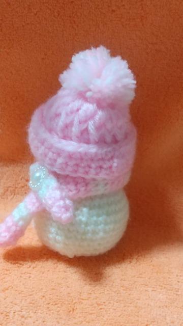 雪だるま*編みぐるみ(ピンク) < ペット/手芸/園芸 雪だるま*編みぐるみ(ピンク) < ペット/手芸/園芸の