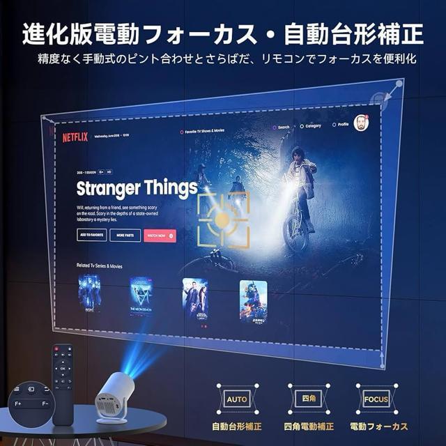 �v���W�F�N�^�[ 1800LM 4K�Ή��@Android TV12.0���ځ@�X�}�z�Ή��\�@�� �� �Ɠd/AV�� 