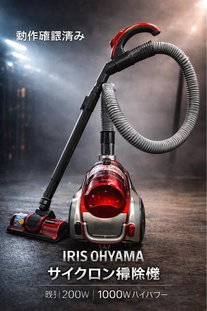 アイリスオーヤマ サイクロン掃除機 IC-C100TKF-R レッド 1000W 動作品 < 家電/AV アイリスオーヤマ サイクロン掃除機 IC-C100TKF-R レッド 1000W 動作品 < 家電/AVの