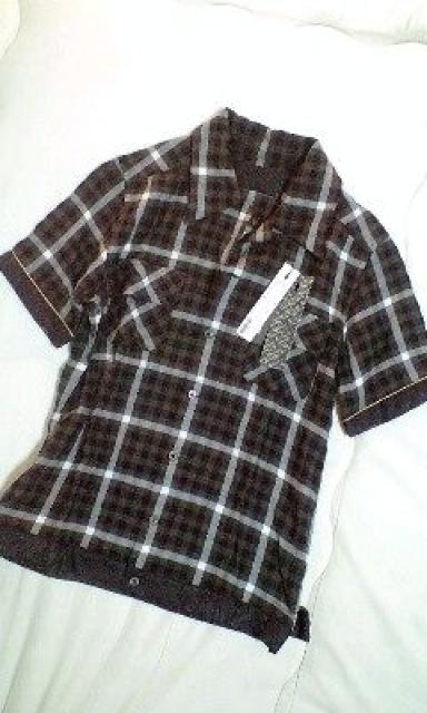 ROENロエン スタッズ装飾ブリーチスカルチェックシャツ 44 < ブランド  ROENロエン スタッズ装飾ブリーチスカルチェックシャツ 44 < ブランドの