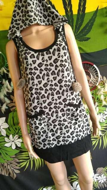 激カワッ(*´艸`)ポンポン付き&豹柄ニットチュニ×ミニワンピ < 女性ファッション  激カワッ(*´艸`)ポンポン付き&豹柄ニットチュニ×ミニワンピ  < 女性ファッションの