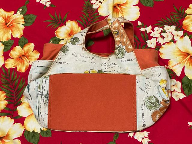 デザイン可愛い☆ハイビスカス柄オレンジbag☆ < 女性ファッション  デザイン可愛い☆ハイビスカス柄オレンジbag☆ < 女性ファッションの