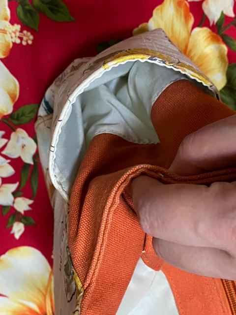 デザイン可愛い☆ハイビスカス柄オレンジbag☆ < 女性ファッション  デザイン可愛い☆ハイビスカス柄オレンジbag☆ < 女性ファッションの