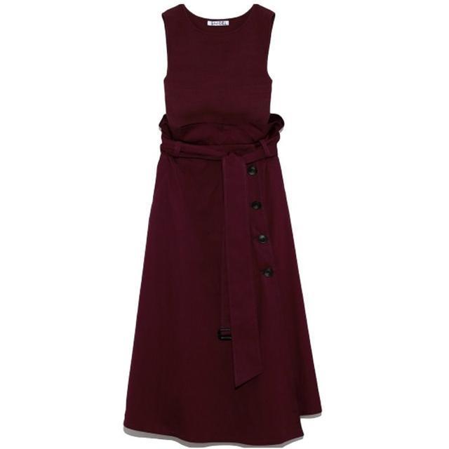 SNIDELスナイデルニットコンビトレンチワンピースWINEワインドッキング < ブランド SNIDELスナイデルニットコンビトレンチワンピースWINEワインドッキング < ブランドの