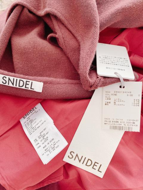 SNIDELスナイデルニットコンビトレンチワンピースWINEワインドッキング < ブランド SNIDELスナイデルニットコンビトレンチワンピースWINEワインドッキング < ブランドの