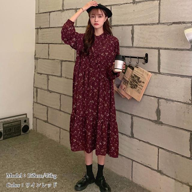 送料無料 新品 小花柄 ボウタイワンピース レディース春 < 女性ファッション  送料無料 新品 小花柄 ボウタイワンピース レディース春 < 女性ファッションの