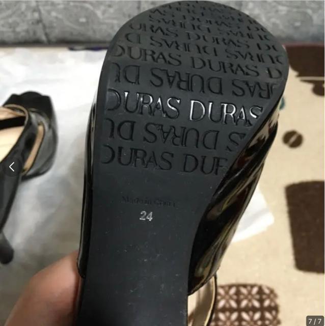 ◆未使用「DURAS」エナメルサンダル24センチ < ブランド  ◆未使用「DURAS」エナメルサンダル24センチ < ブランドの