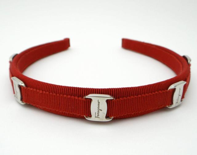 フェラガモ VARA ヴァラ カチューシャ ヘアアクセサリー レッド<USED>【送料無料】 < ブランド  フェラガモ VARA ヴァラ カチューシャ ヘアアクセサリー レッド<USED>【送料無料】  < ブランドの