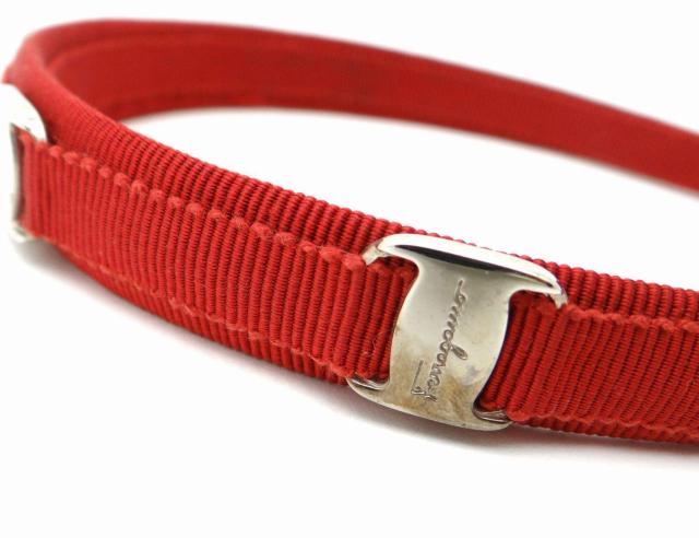 フェラガモ VARA ヴァラ カチューシャ ヘアアクセサリー レッド<USED>【送料無料】 < ブランド  フェラガモ VARA ヴァラ カチューシャ ヘアアクセサリー レッド<USED>【送料無料】 < ブランドの