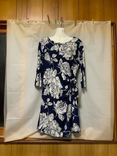 ◆青い花柄ワンピース◆フリーサイズ < 女性ファッション  ◆青い花柄ワンピース◆フリーサイズ  < 女性ファッションの