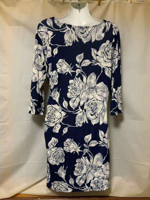 ◆青い花柄ワンピース◆フリーサイズ < 女性ファッション  ◆青い花柄ワンピース◆フリーサイズ < 女性ファッションの