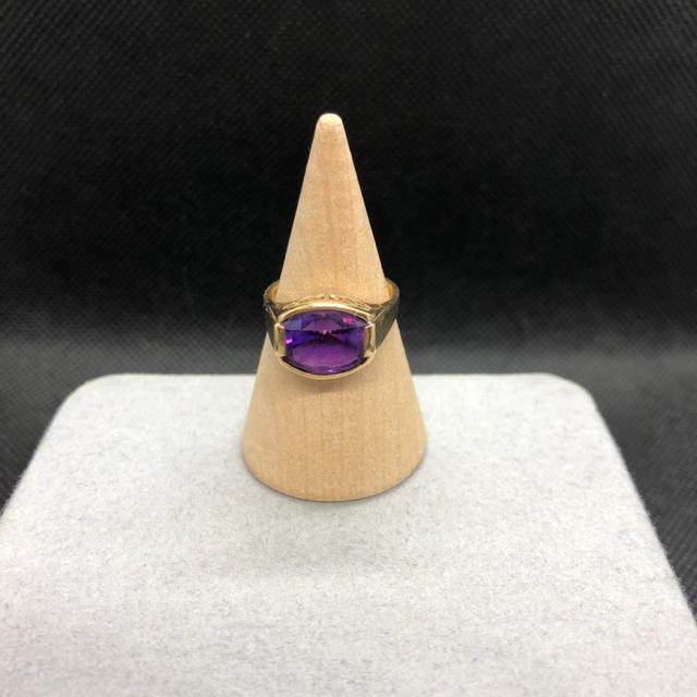 即決 K18 ゴールド アメジスト リング 指輪 12.5号 < 女性アクセサリー/時計  即決 K18 ゴールド アメジスト リング 指輪 12.5号 < 女性アクセサリー/時計の