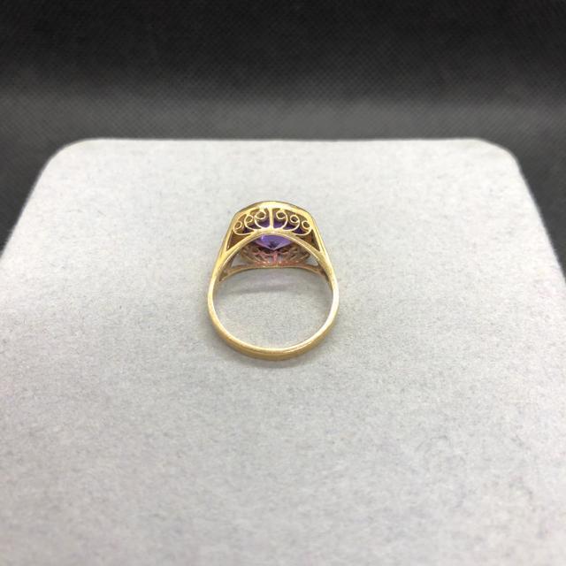 即決 K18 ゴールド アメジスト リング 指輪 12.5号 < 女性アクセサリー/時計  即決 K18 ゴールド アメジスト リング 指輪 12.5号 < 女性アクセサリー/時計の