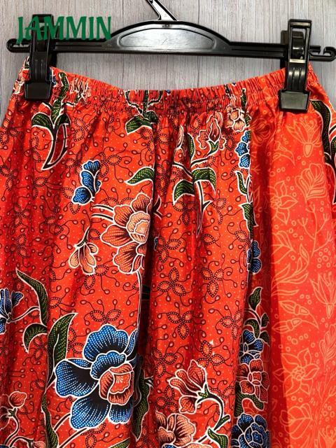 バティック花柄ロングスカート ロングスカート アジアン アジアン ヒッピー < 女性ファッション  バティック花柄ロングスカート ロングスカート アジアン アジアン ヒッピー < 女性ファッションの