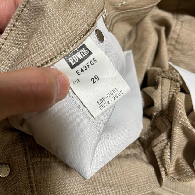 【エドウィンインターナショナルベーシック】 グレンチェック柄 パンツ / 29 < ブランド 【エドウィンインターナショナルベーシック】 グレンチェック柄 パンツ / 29 < ブランドの