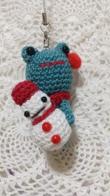 雪だるまとかえる*編みぐるみストラップ < ペット/手芸/園芸 雪だるまとかえる*編みぐるみストラップ < ペット/手芸/園芸の