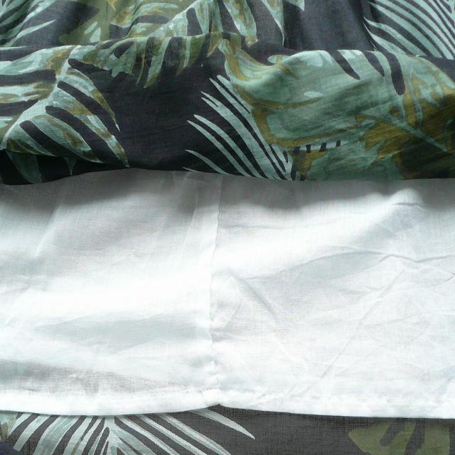 新品 9636 ML 綿100% シャーリング ワンピース 春 夏 モスグリーン系 レディース 大きなリーフ柄 半袖 インド製 < 女性ファッション 新品 9636 ML 綿100% シャーリング ワンピース 春 夏 モスグリーン系 レディース 大きなリーフ柄 半袖 インド製 < 女性ファッションの