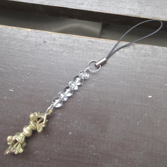 *五鈷杵*水晶ストラップ 天然石 お守り < 家電/AV *五鈷杵*水晶ストラップ 天然石 お守り < 家電/AVの