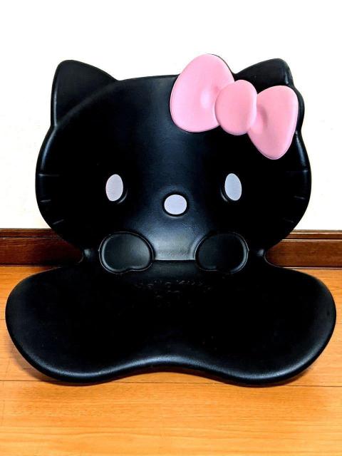 定価12980円 キティ ボディメイクシート 黒 椅子 腰痛 姿勢 矯正 < インテリア/ライフ  定価12980円 キティ ボディメイクシート 黒 椅子 腰痛 姿勢 矯正  < インテリア/ライフの