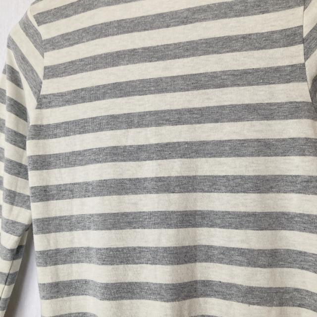 φZD Rose Hips 長袖 グレー白 ボーダー ロング Tシャツ 160 N2m < 女性ファッション φZD Rose Hips 長袖 グレー白 ボーダー ロング Tシャツ 160 N2m < 女性ファッションの