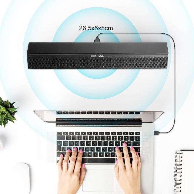 SW010 デュアルモードパソコンスピーカー、8 Wハイファイステレオ、有線USB接続、電源とオーディオ用16ビットDAC内蔵 < 家電/AV  SW010 デュアルモードパソコンスピーカー、8 Wハイファイステレオ、有線USB接続、電源とオーディオ用16ビットDAC内蔵 < 家電/AVの