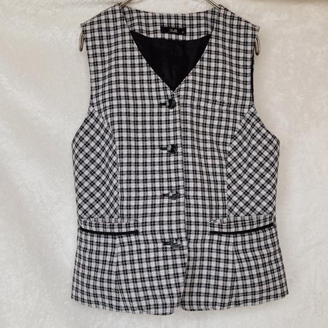 Folk フォーク インナー チェック ベスト ジレ リクルート スーツ 9号 N2m < 女性ファッション  Folk フォーク インナー チェック ベスト ジレ リクルート スーツ 9号 N2m  < 女性ファッションの