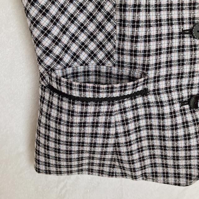 Folk フォーク インナー チェック ベスト ジレ リクルート スーツ 9号 N2m < 女性ファッション  Folk フォーク インナー チェック ベスト ジレ リクルート スーツ 9号 N2m < 女性ファッションの