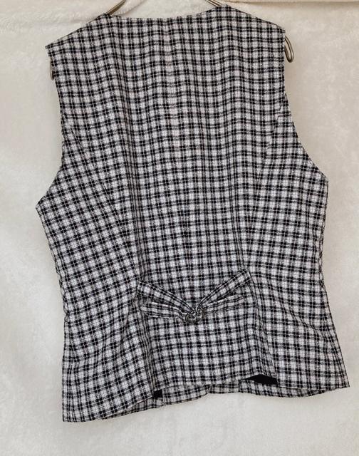 Folk フォーク インナー チェック ベスト ジレ リクルート スーツ 9号 N2m < 女性ファッション  Folk フォーク インナー チェック ベスト ジレ リクルート スーツ 9号 N2m < 女性ファッションの