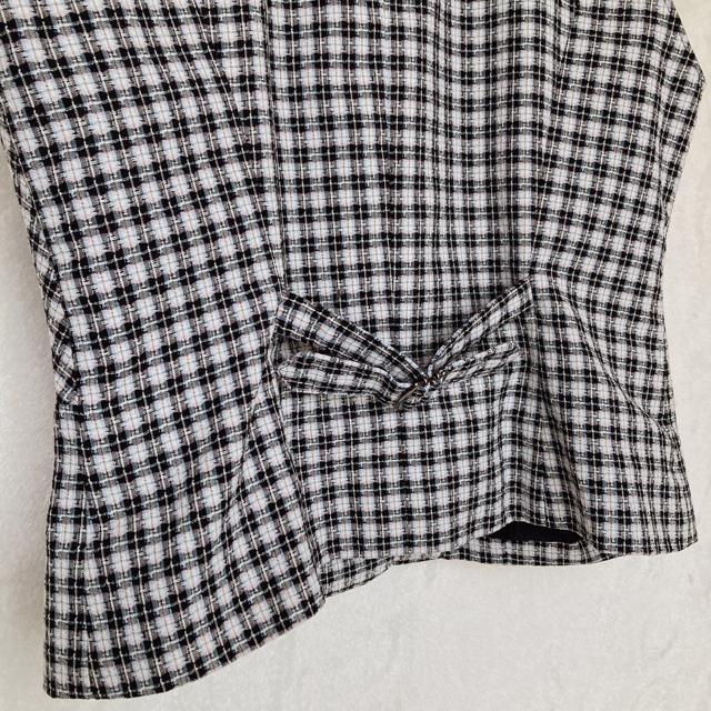 Folk フォーク インナー チェック ベスト ジレ リクルート スーツ 9号 N2m < 女性ファッション  Folk フォーク インナー チェック ベスト ジレ リクルート スーツ 9号 N2m < 女性ファッションの