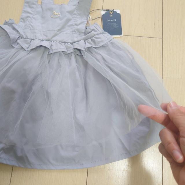 cottoli【新品】ジャンパースカート 95 チュールワンピース コトリ < キッズ/ベビー  cottoli【新品】ジャンパースカート 95 チュールワンピース コトリ < キッズ/ベビーの