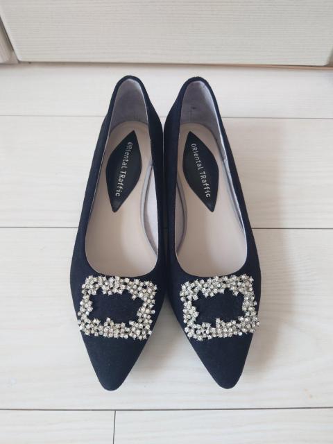 オリエンタルトラフィック ビジューフラットパンプス ブラック 34 < ブランド オリエンタルトラフィック ビジューフラットパンプス ブラック 34 < ブランドの