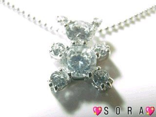 【SILVER 925刻印入】くまさんネックレス < 女性アクセサリー/時計 【SILVER 925刻印入】くまさんネックレス < 女性アクセサリー/時計の