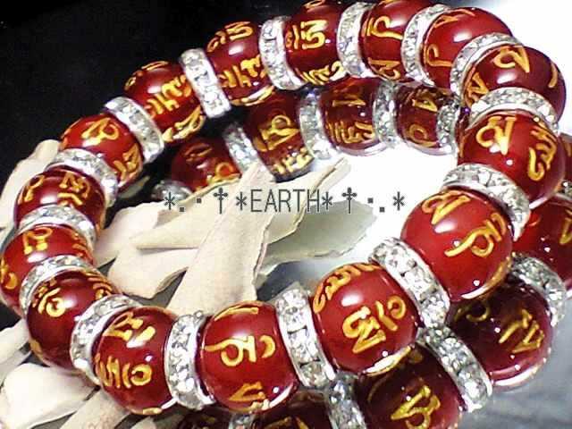 天然石★12ミリ六字真言梵字赤瑪瑙AAAオラオラ数珠 < 男性アクセサリー/時計 天然石★12ミリ六字真言梵字赤瑪瑙AAAオラオラ数珠 < 男性アクセサリー/時計の