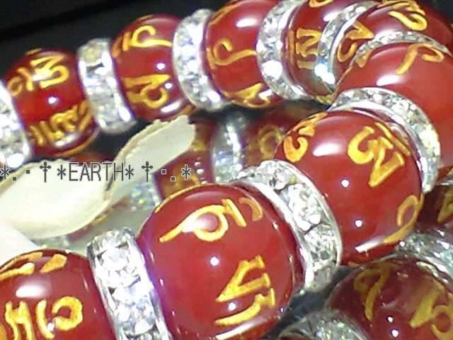 天然石★12ミリ六字真言梵字赤瑪瑙AAAオラオラ数珠 < 男性アクセサリー/時計 天然石★12ミリ六字真言梵字赤瑪瑙AAAオラオラ数珠 < 男性アクセサリー/時計の