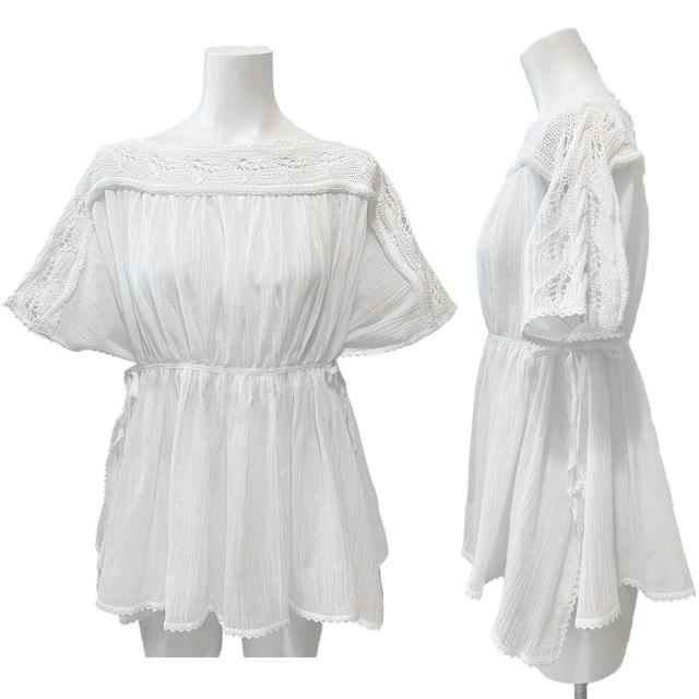 新品Perotoブルガリア製ゆったりブラウスボートネック白 < 女性ファッション 新品Perotoブルガリア製ゆったりブラウスボートネック白 < 女性ファッションの