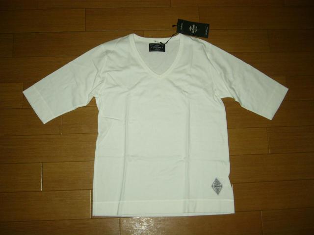 新品CRIMIEクライミー6分丈カットソー S白 Vネック ロンTシャツ < ブランド 新品CRIMIEクライミー6分丈カットソー S白 Vネック ロンTシャツ < ブランドの