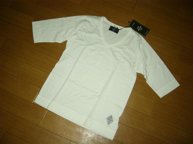 新品CRIMIEクライミー6分丈カットソー S白 Vネック ロンTシャツ < ブランド 新品CRIMIEクライミー6分丈カットソー S白 Vネック ロンTシャツ < ブランドの