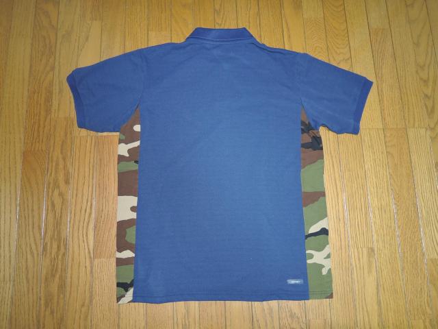 SOPHNET. ソフネット カモフラ柄 サイドパネル ポロシャツ S 紺 CAMOUFLAGE SIDE PANEL POLO < ブランド  SOPHNET. ソフネット カモフラ柄 サイドパネル ポロシャツ S 紺 CAMOUFLAGE SIDE PANEL POLO < ブランドの