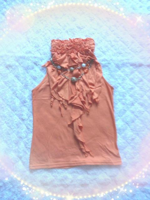 セシル*フリルハイネックノースリトップス アクセ付き < ブランド セシル*フリルハイネックノースリトップス アクセ付き < ブランドの