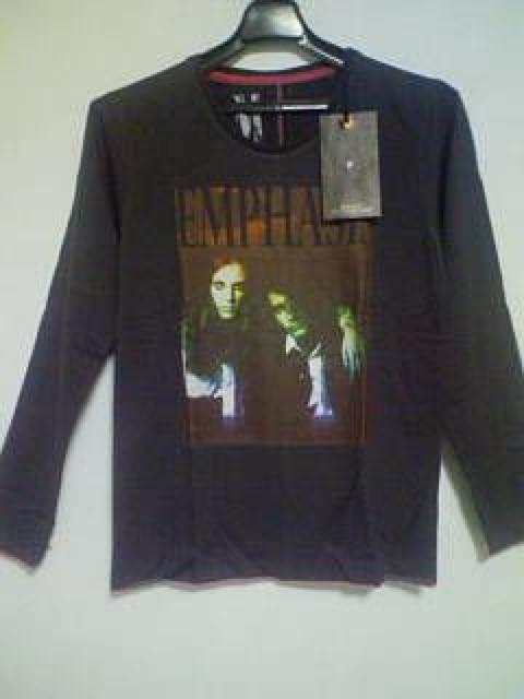 Aー394☆新品☆長袖ロックフォトプリントTシャツ ブラック L < 男性ファッション  Aー394☆新品☆長袖ロックフォトプリントTシャツ ブラック L  < 男性ファッションの